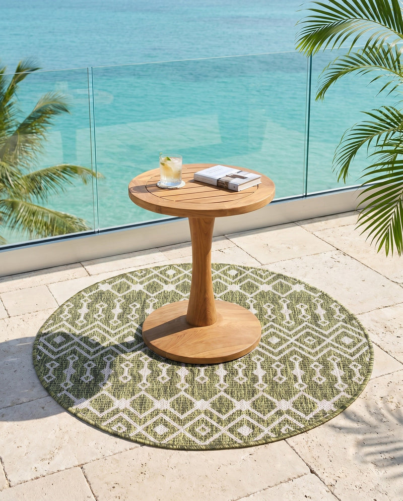 Savannah Pergola Collection Area Rug -  Pergola (Green) Round Green  lifestyle 42