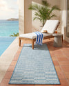 Seaside Stripes Collection Area Rug - Cabana (Light Aqua) Runner Light Aqua  lifestyle 43