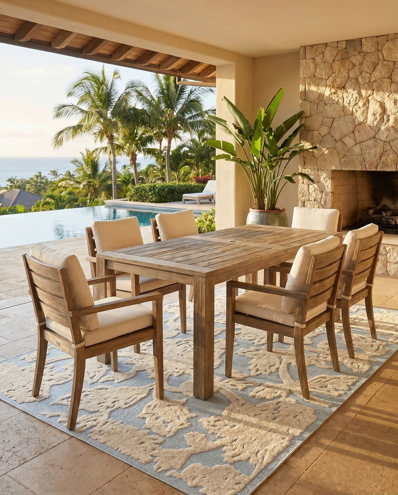Bahama Breeze Outdoor Collection Area Rug -  Eleuthera Rectangle Gray  lifestyle 30