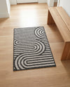Urban Terrace Collection Area Rug -  Uptown Rectangle Black and White  lifestyle 4