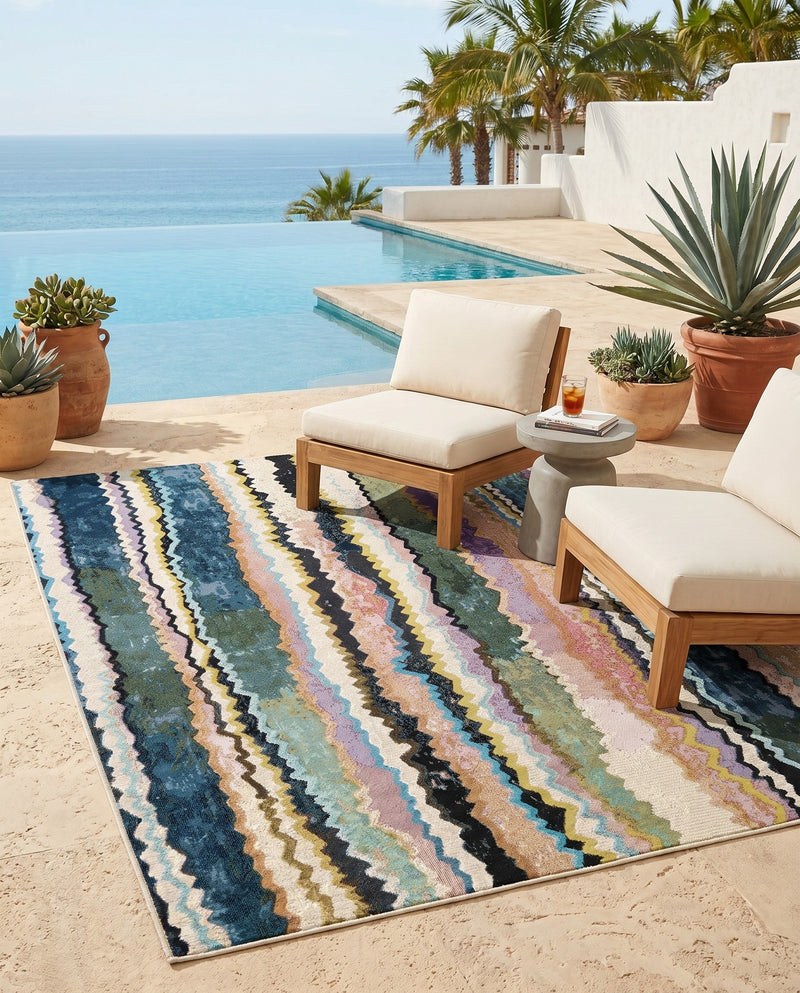 Urban Terrace Collection Area Rug -  Capri Rectangle Multi  lifestyle 20