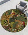 Seaside Blooms Collection Area Rug -  Sorrento Round Green  lifestyle 65
