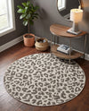 Savannah Escape Collection Area Rug -  Amazon (Light Gray) Round Light Gray  lifestyle 79