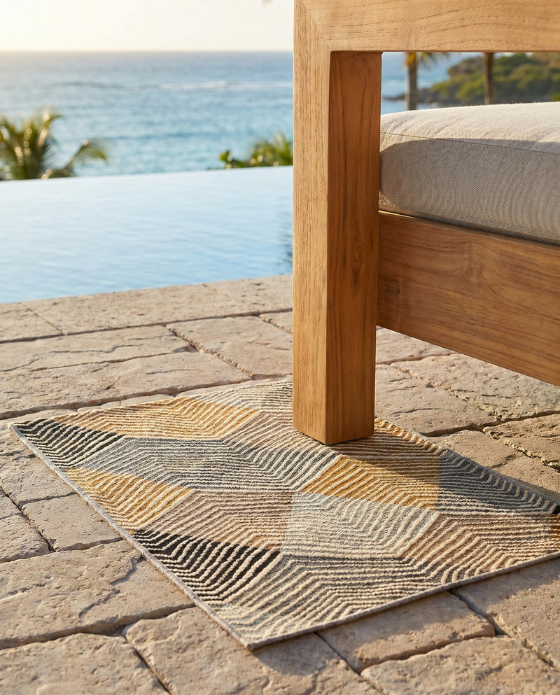 Urban Terrace Collection Area Rug - Metropolis Rectangle Gray  lifestyle 19