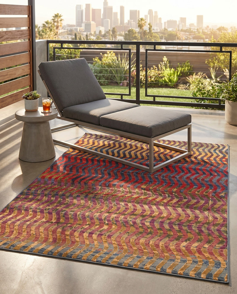 Urban Terrace Collection Area Rug -  Walkway Rectangle Multi  lifestyle 10