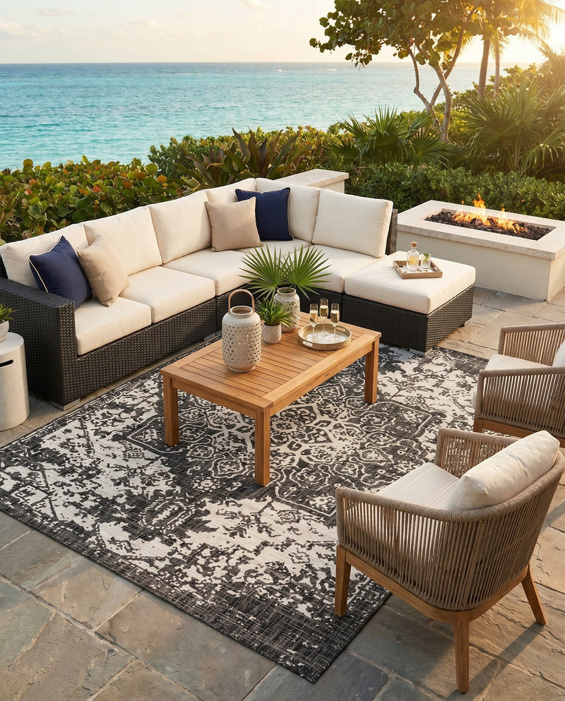 Urban Oasis Rugs Collection Area Rug -  Penthouse (Charcoal Gray) Rectangle Charcoal Gray  lifestyle 19