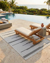 Urban Terrace Collection Area Rug -  Brooklyn Rectangle White and Black  lifestyle 39