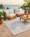 Seaside Blooms Collection Area Rug -  Tranquil Rectangle Gray  lifestyle 17