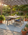 Seaside Stripes Collection Area Rug - Cabana (Blue) Rectangle Blue  lifestyle 19