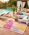 Bahama Breeze Outdoor Collection Area Rug -  CatCay Rectangle Pink  lifestyle 16