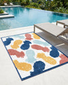 Caribbean Terrace Collection Area Rug -  Nevis Rectangle White  lifestyle 26