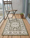 Tribal Terrace Treasures Collection Area Rug -  Incan Isle (Green) Rectangle Green  lifestyle 31