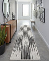 Urban Terrace Collection Area Rug -  Riverside Runner Black and White  lifestyle 36