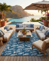 Seaside Haven Rugs Collection Area Rug -  Oceanview Rectangle Blue  lifestyle 25