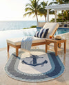 Seaside Haven Rugs Collection Area Rug -  Coralreef Oval Navy Blue  lifestyle 64