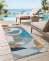Urban Terrace Collection Area Rug -  Loggia Runner Multi  lifestyle 60