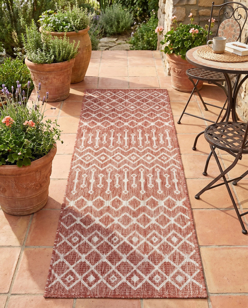 Savannah Pergola Collection Area Rug -  Pergola (Rust Red) Runner Rust Red  lifestyle 52