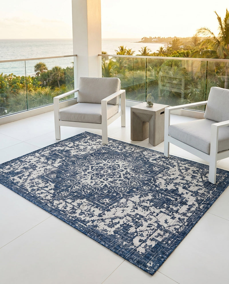 Urban Oasis Rugs Collection Area Rug -  Penthouse (Blue) Rectangle Blue  lifestyle 9