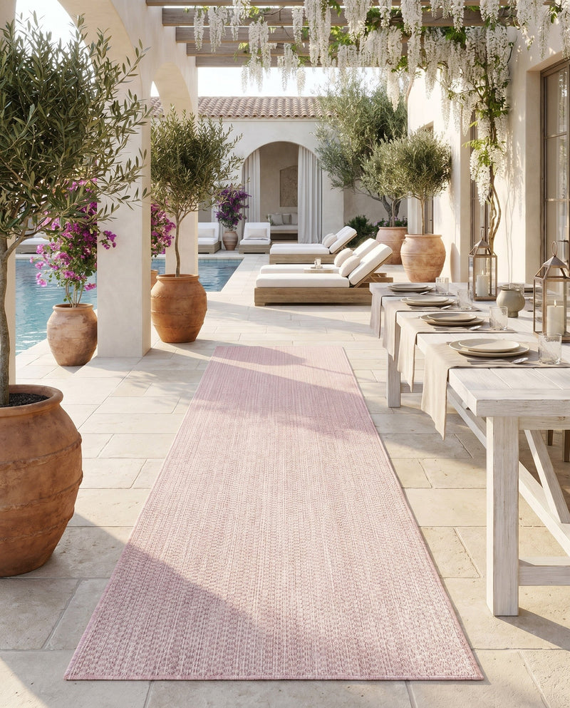 Seaside Serenity Collection Area Rug - Veranda (Whisper Pink) Runner Whisper Pink  lifestyle 24