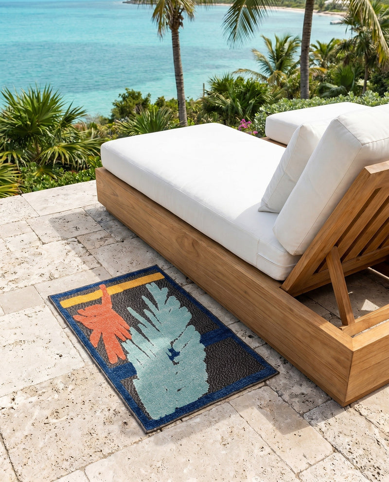 Caribbean Terrace Collection Area Rug - Antigua Rectangle Charcoal  lifestyle 39