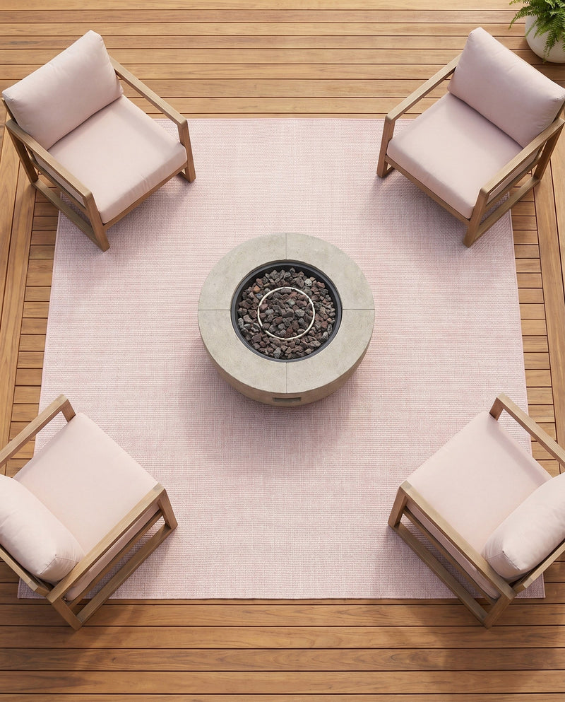 Seaside Serenity Collection Area Rug - Veranda (Whisper Pink) Square Whisper Pink  lifestyle 60