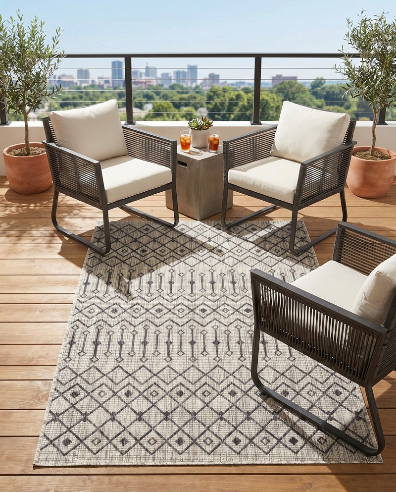 Savannah Pergola Collection Area Rug -  Pergola (Gray) Rectangle Gray  lifestyle 16