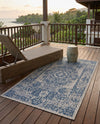 Patio Heritage Collection Area Rug - Savannah (Blue) Rectangle Blue  lifestyle 41