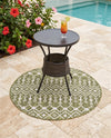 Savannah Pergola Collection Area Rug -  Pergola (Green) Round Green  lifestyle 43