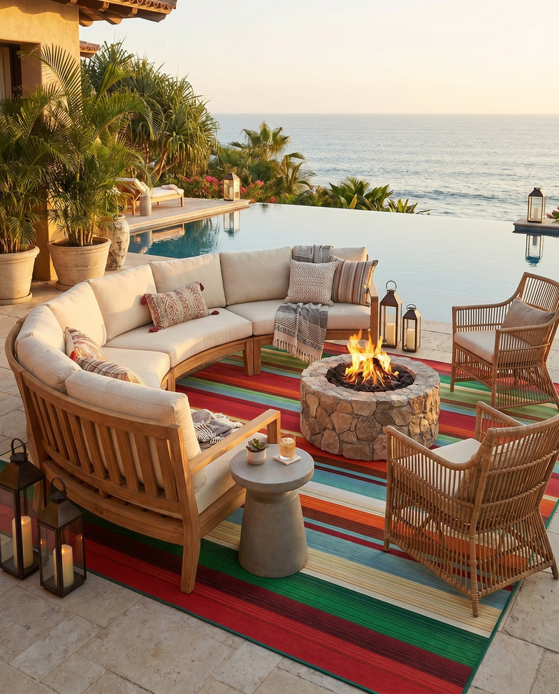 Urban Terrace Collection Area Rug -  Canopy Rectangle Multi  lifestyle 9