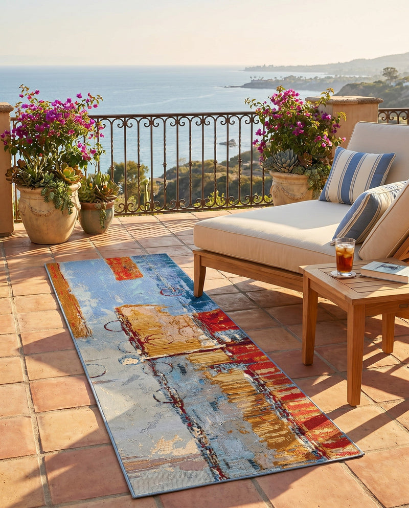 Urban Terrace Collection Area Rug -  Arbour Runner Multi  lifestyle 29