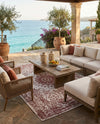 Patio Heritage Collection Area Rug -  Lafayette (Rust Red) Rectangle Rust Red  lifestyle 21