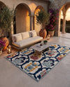 Caribbean Terrace Collection Area Rug -  Dominica Rectangle Ivory  lifestyle 25