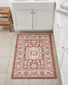 Tribal Terrace Treasures Collection Area Rug -  Incan Isle (Rust Red) Rectangle Rust Red  lifestyle 42