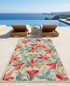 Outdoor Marrakesh Collection Area Rug -  Midelt Rectangle Multi  lifestyle 7
