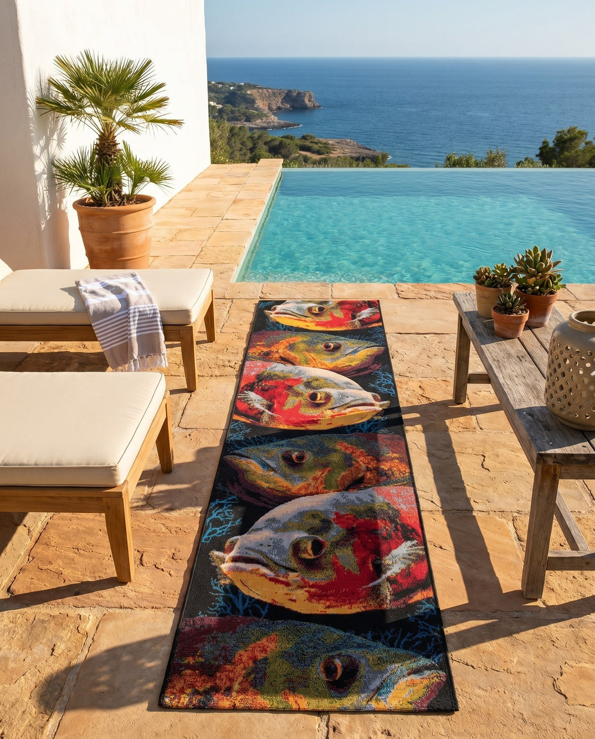 Seaside Haven Rugs Collection Area Rug -  Harbor Runner Multi  lifestyle 80