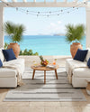 Urban Terrace Collection Area Rug -  Brooklyn Rectangle White and Black  lifestyle 29