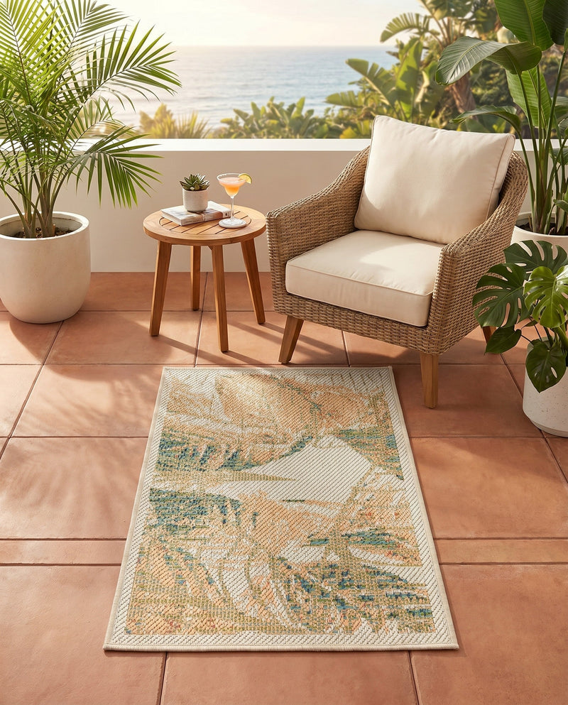 Coastal Terrace Collection Area Rug -  Driftwood Rectangle Ivory  lifestyle 20