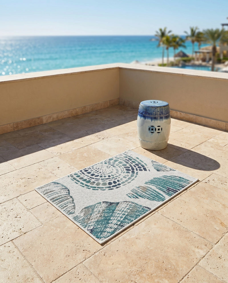 Seaside Haven Rugs Collection Area Rug -  Saltwater Rectangle Ivory  lifestyle 51