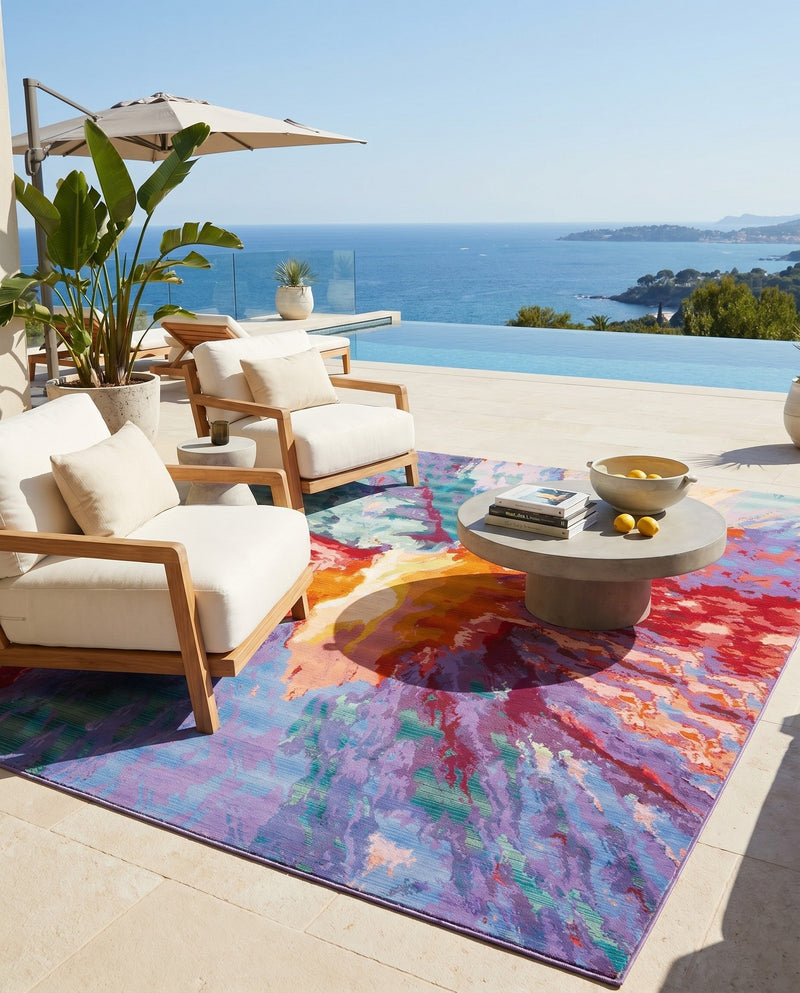 Urban Terrace Collection Area Rug -  Laneway Rectangle Multi  lifestyle 10