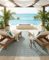 Urban Oasis Rugs Collection Area Rug -  Rooftop (Teal) Rectangle Teal  lifestyle 15