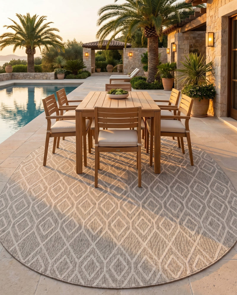 Urban Oasis Rugs Collection Area Rug -  Boulevard (Gray Cream) Oval Gray Cream  lifestyle 38