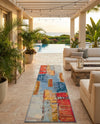 Urban Terrace Collection Area Rug -  Arbour Runner Multi  lifestyle 78