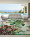 Seaside Blooms Collection Area Rug -  Fern Rectangle Multi  lifestyle 37