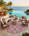 Mesa Oasis Rugs Collection Area Rug - Sedona Round Multi  lifestyle 54