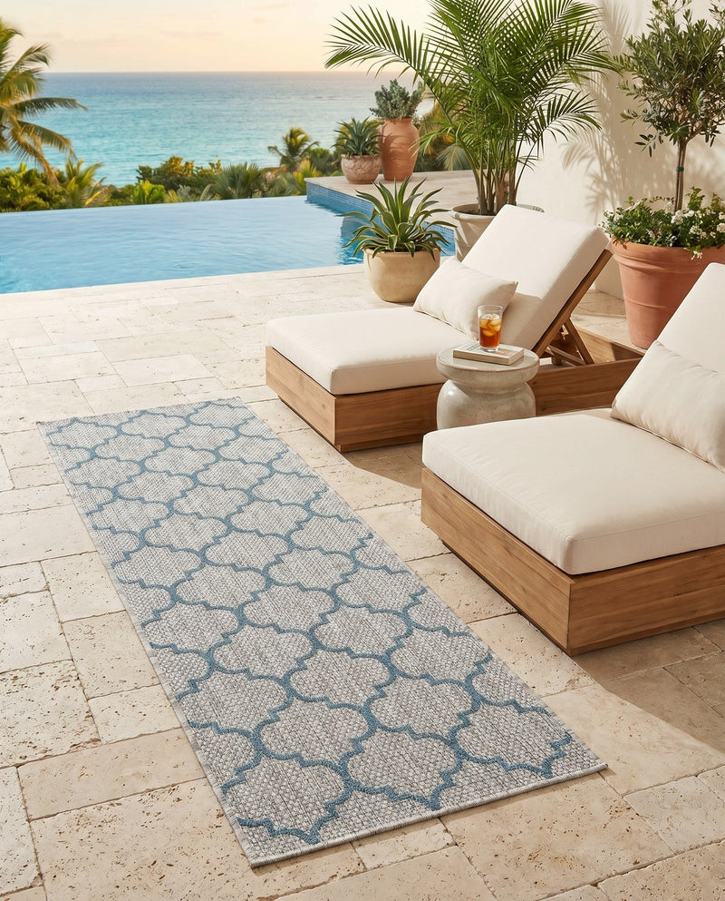 Savannah Pergola Collection Area Rug - Arbor (Gray) Runner Gray  lifestyle 40