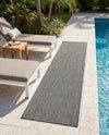 Seaside Serenity Collection Area Rug - Veranda (Black) Runner Black  lifestyle 44