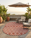 Urban Oasis Rugs Collection Area Rug -  Boulevard (Rust Red) Oval Rust Red  lifestyle 50