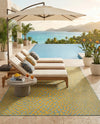 Urban Oasis Rugs Collection Area Rug -  Terrace (Yellow and Aqua) Rectangle Yellow and Aqua  lifestyle 22