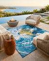 Urban Terrace Collection Area Rug -  Pergola Square Blue  lifestyle 68