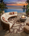 Seaside Haven Rugs Collection Area Rug -  Dunes Round Beige  lifestyle 62